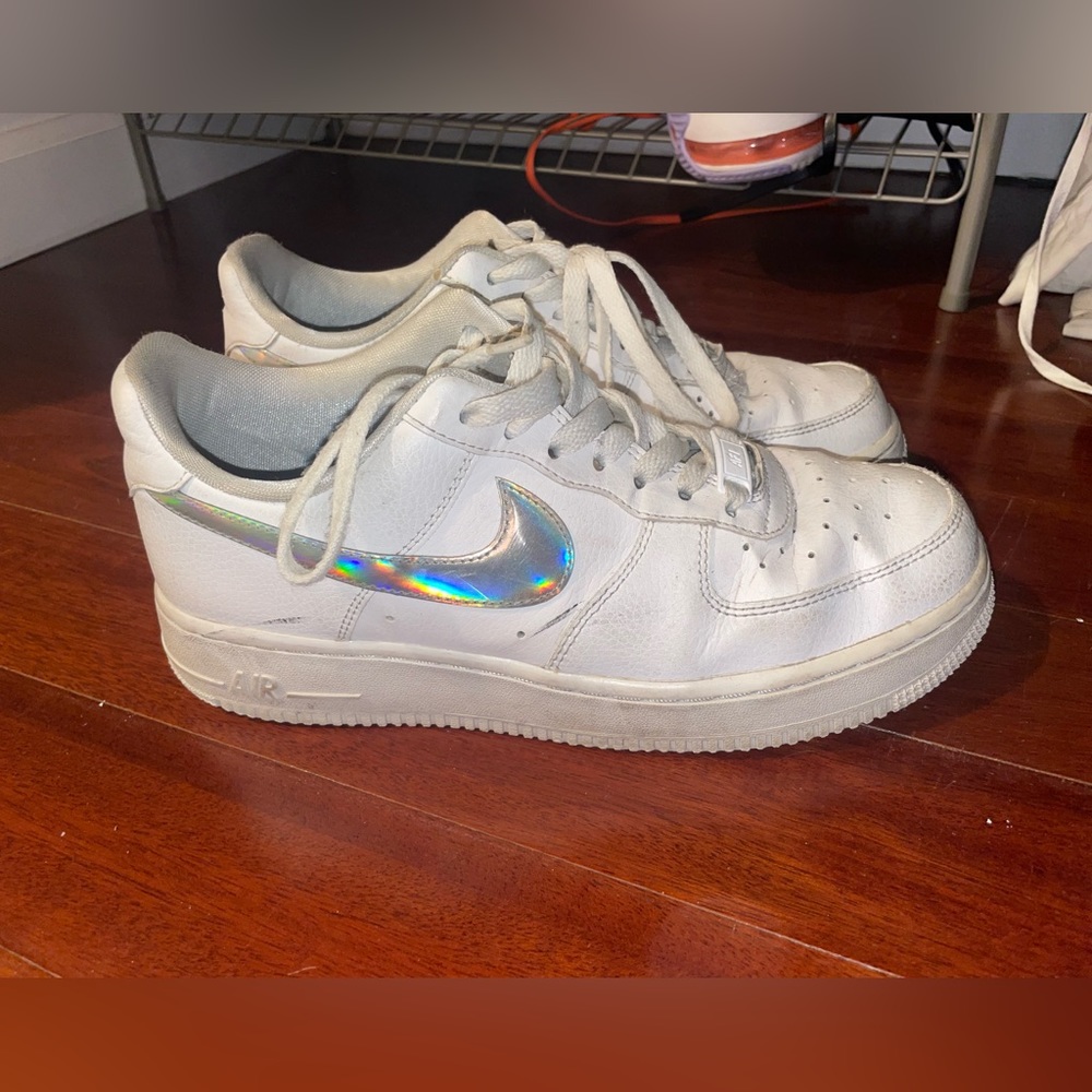 Nike Air Force Ones Holographic Check